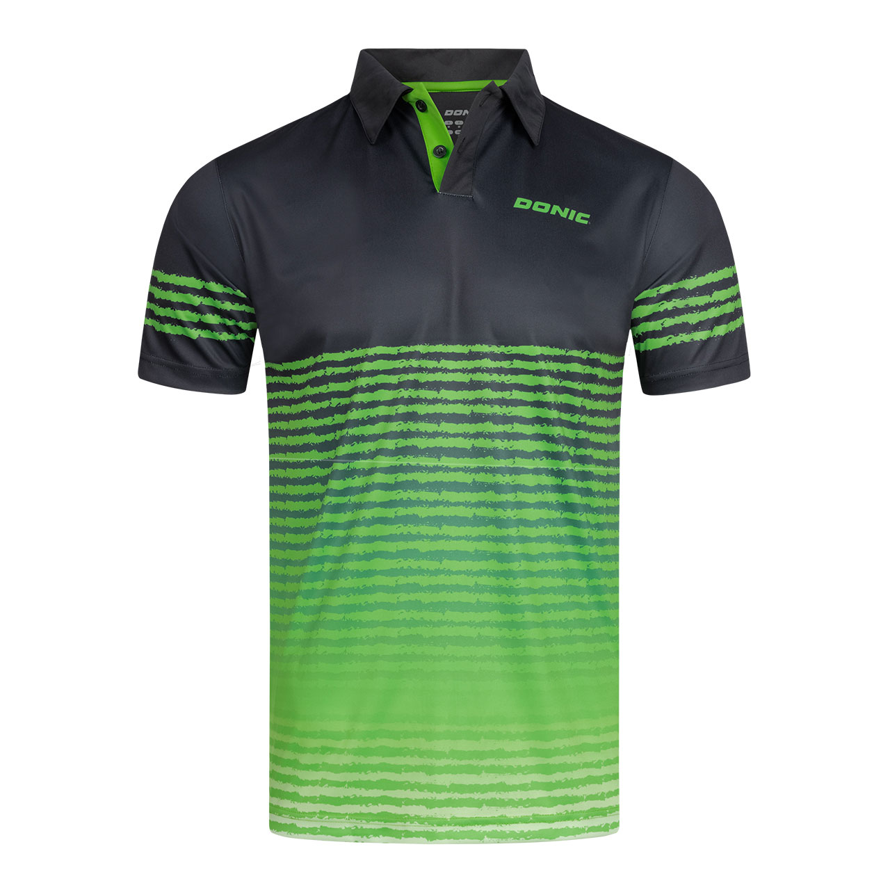 DONIC Tischtennis Poloshirt Libra schwarz/limegrün Brust