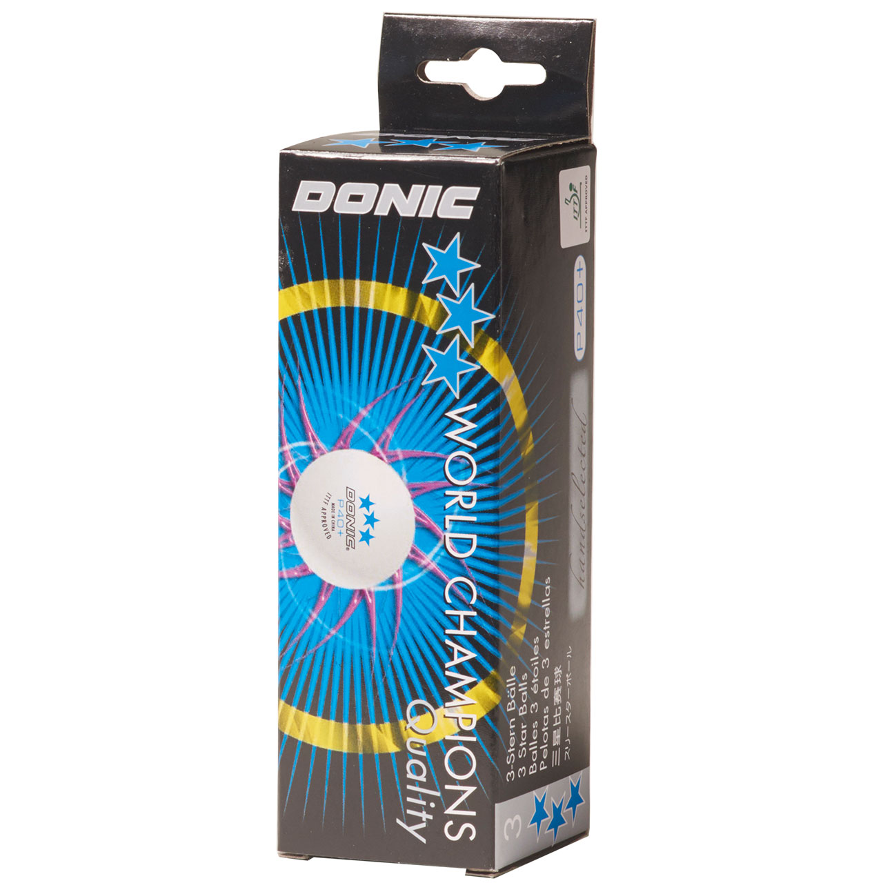 Tischtennis Ball DONIC P40+ 3 Star 3er Pack