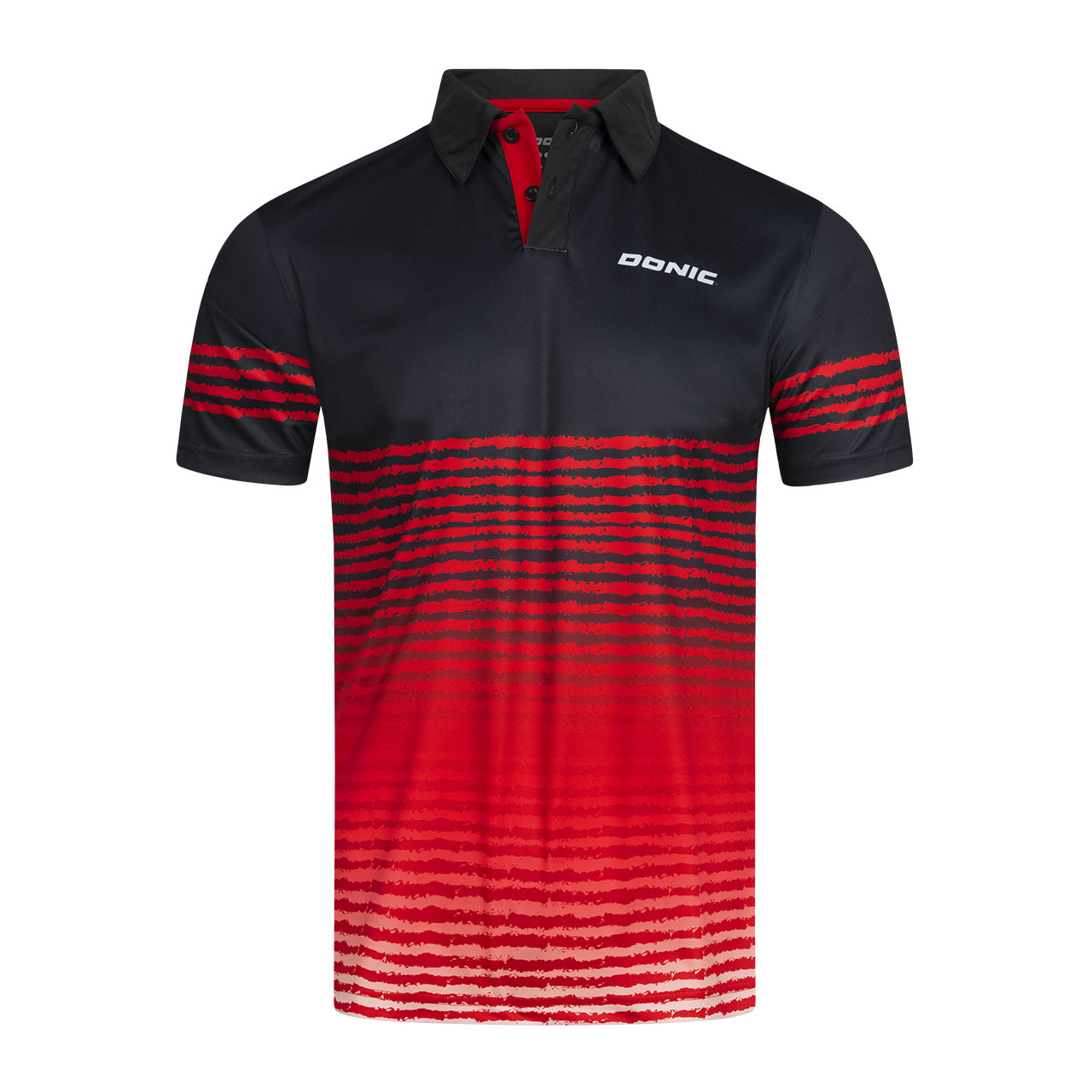 DONIC Tischtennis Poloshirt Libra schwarz/rot  Brust