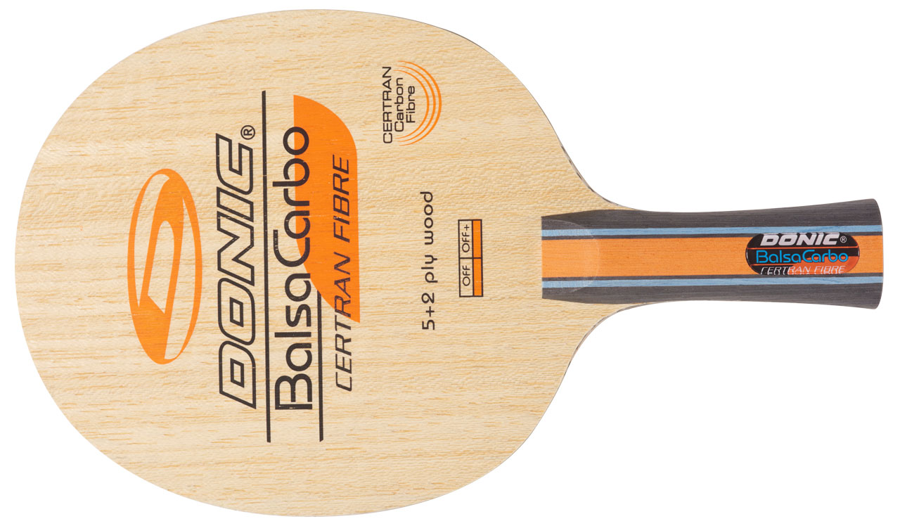 Tischtennis Holz DONIC Balsa Carbo Certran Fibre Topview