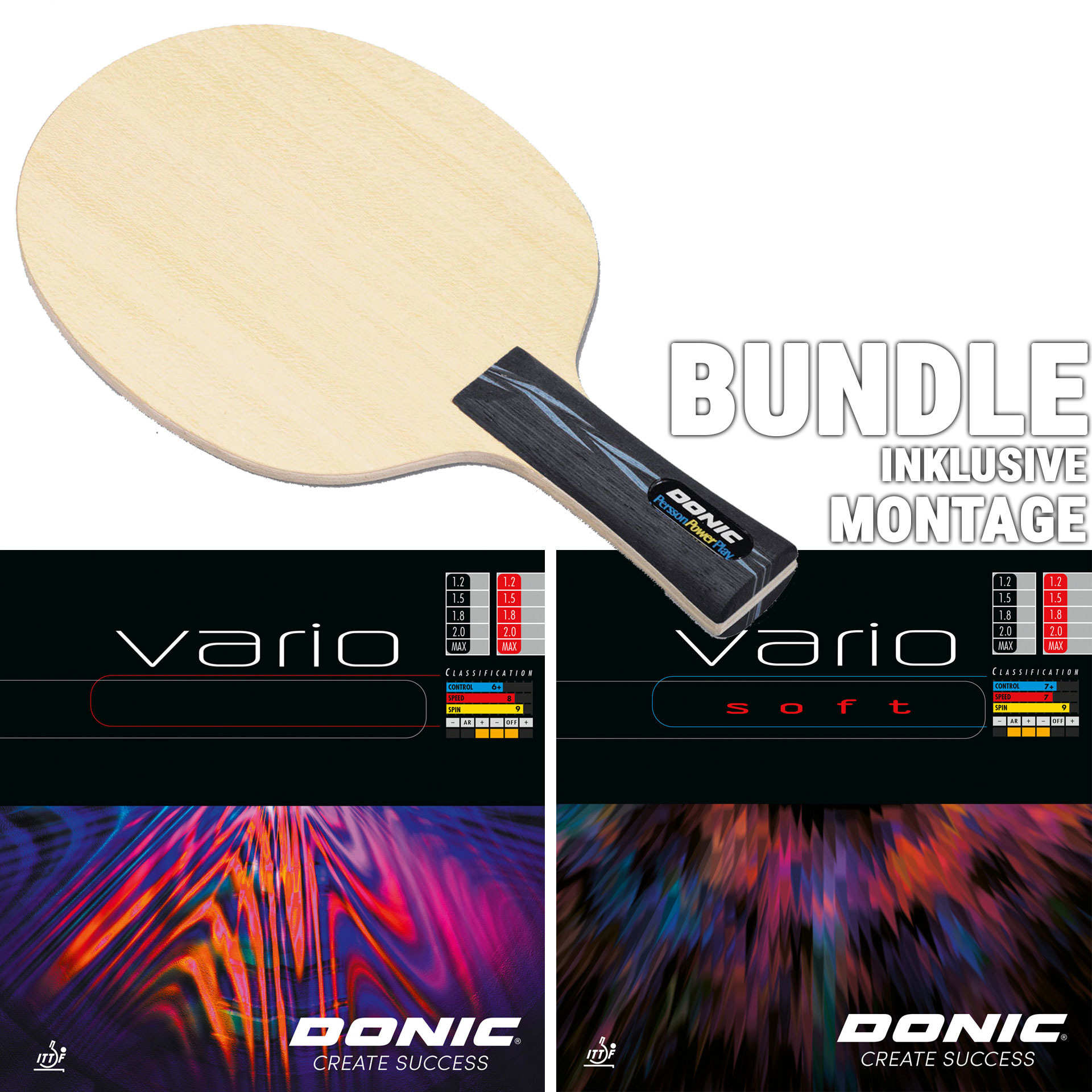 Bundle DONIC PERSSON POWERPLAY / VARIO / VARIO SOFT 