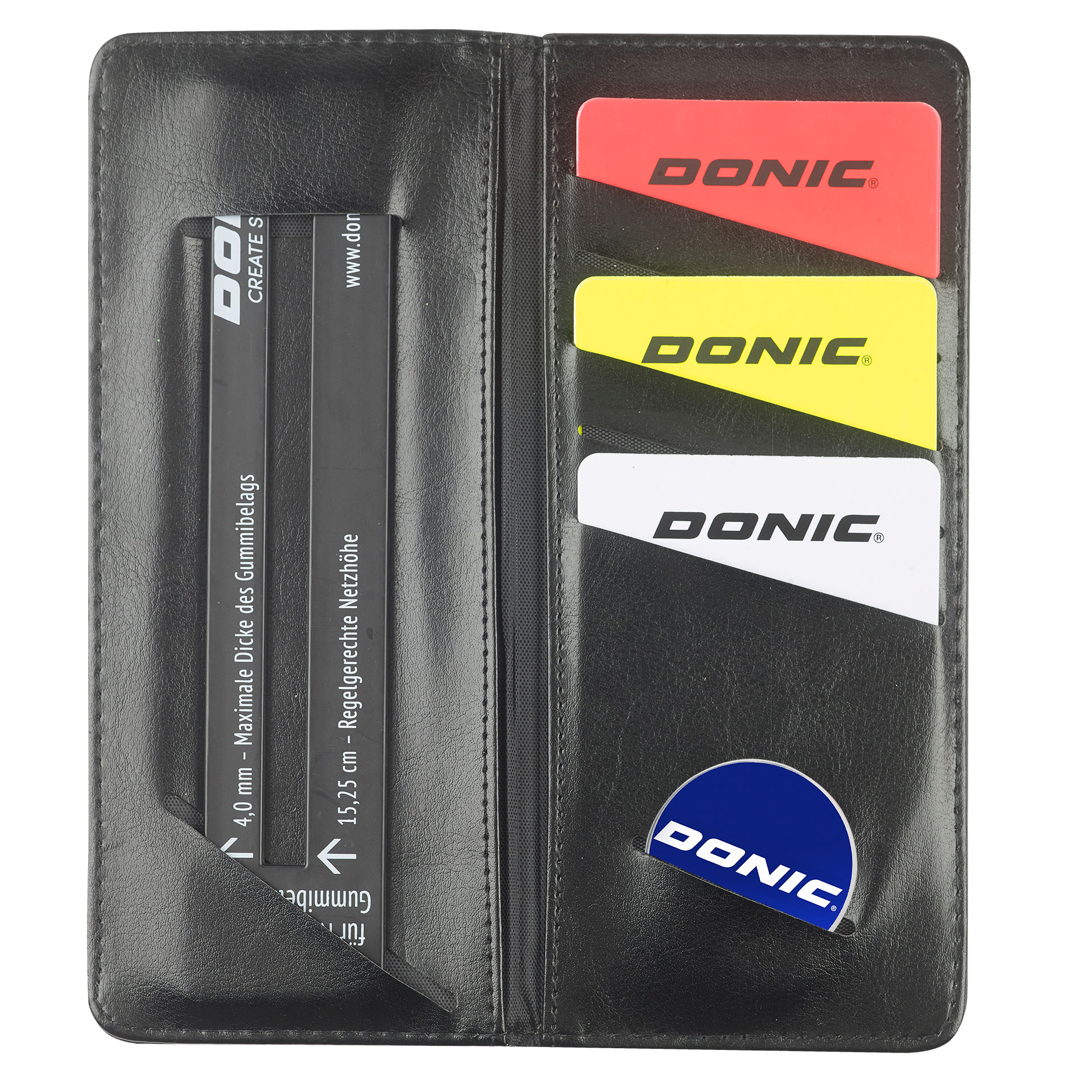 DONIC Referee Set in Leather Case