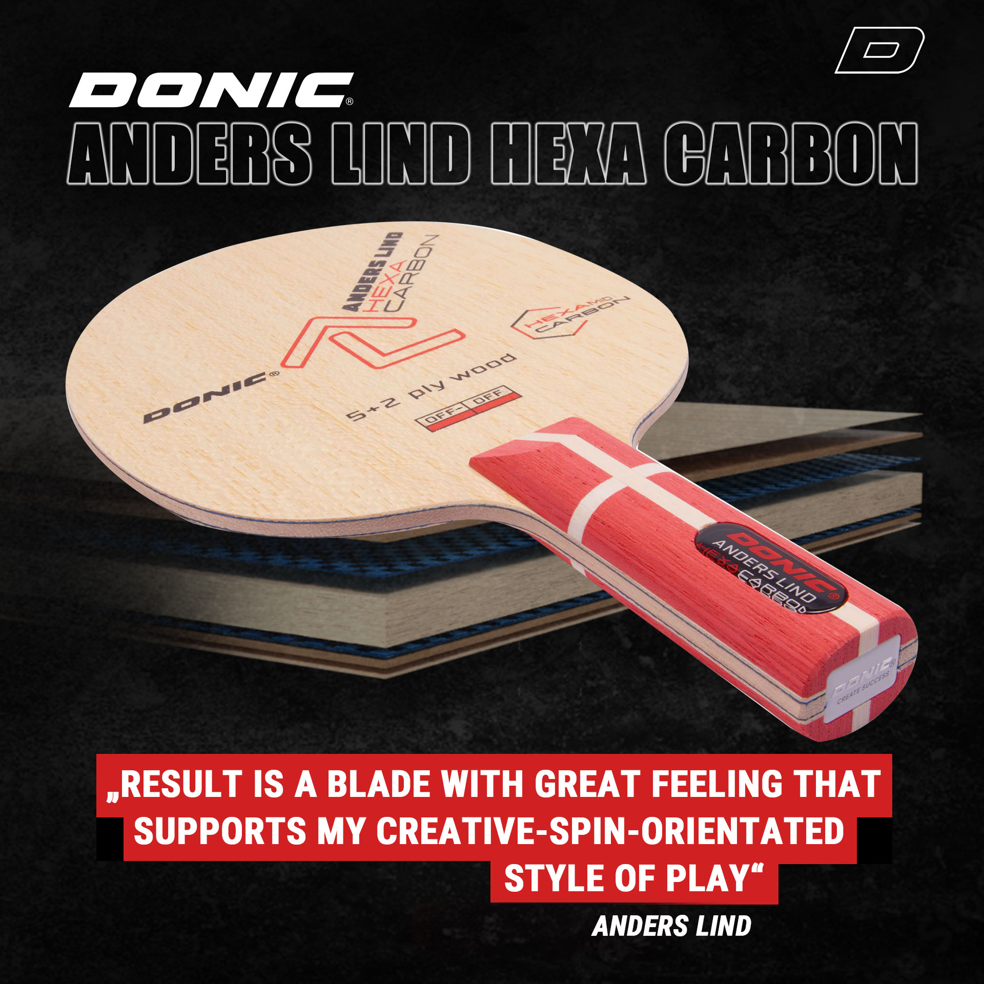 DONIC ANDERS LIND HEXA CARBON