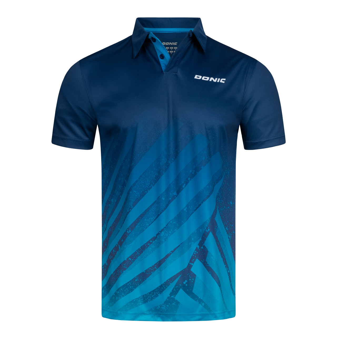 DONIC Poloshirt Flow marine/cyanblau Brust