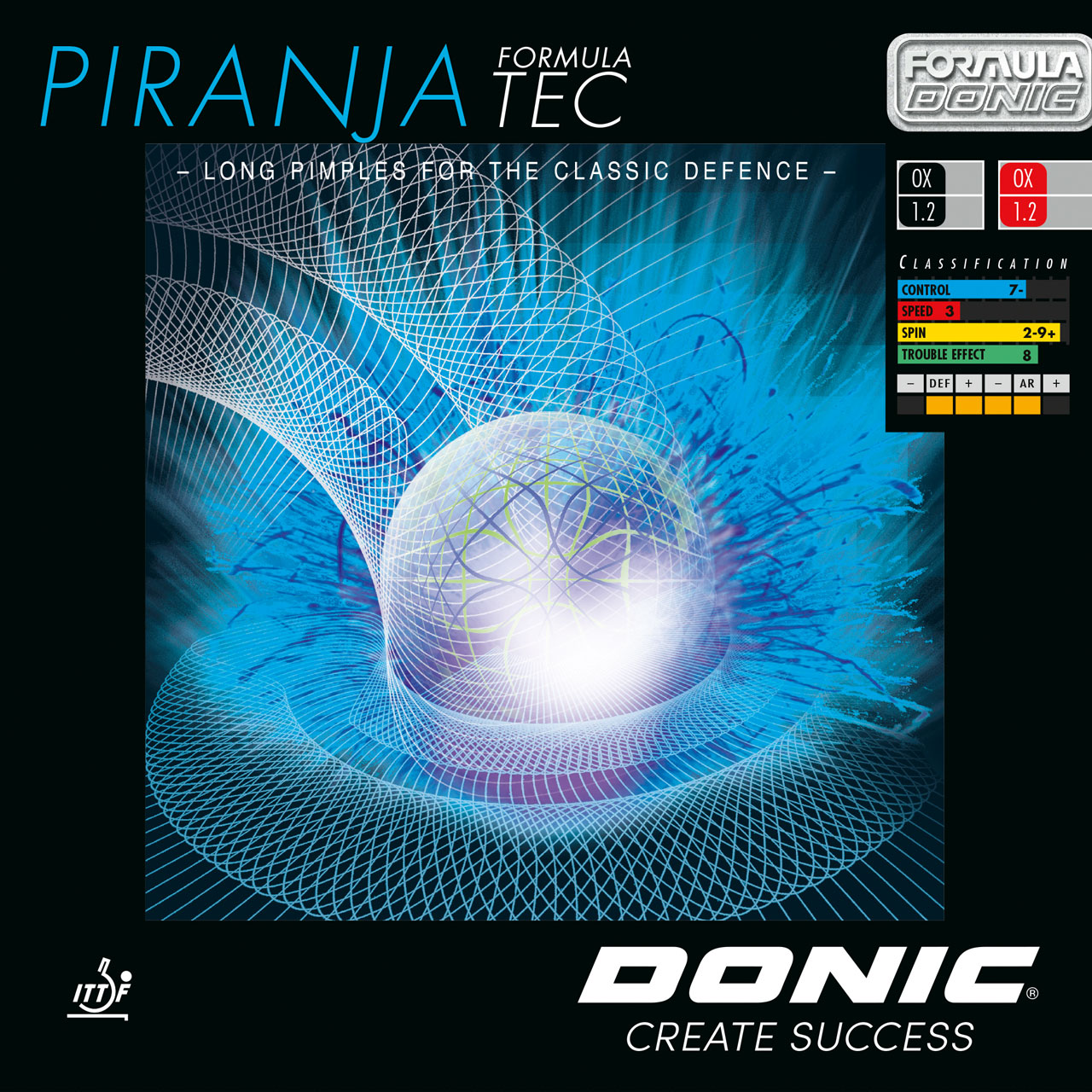 Tischtennis Belag DONIC Piranja TEC Cover