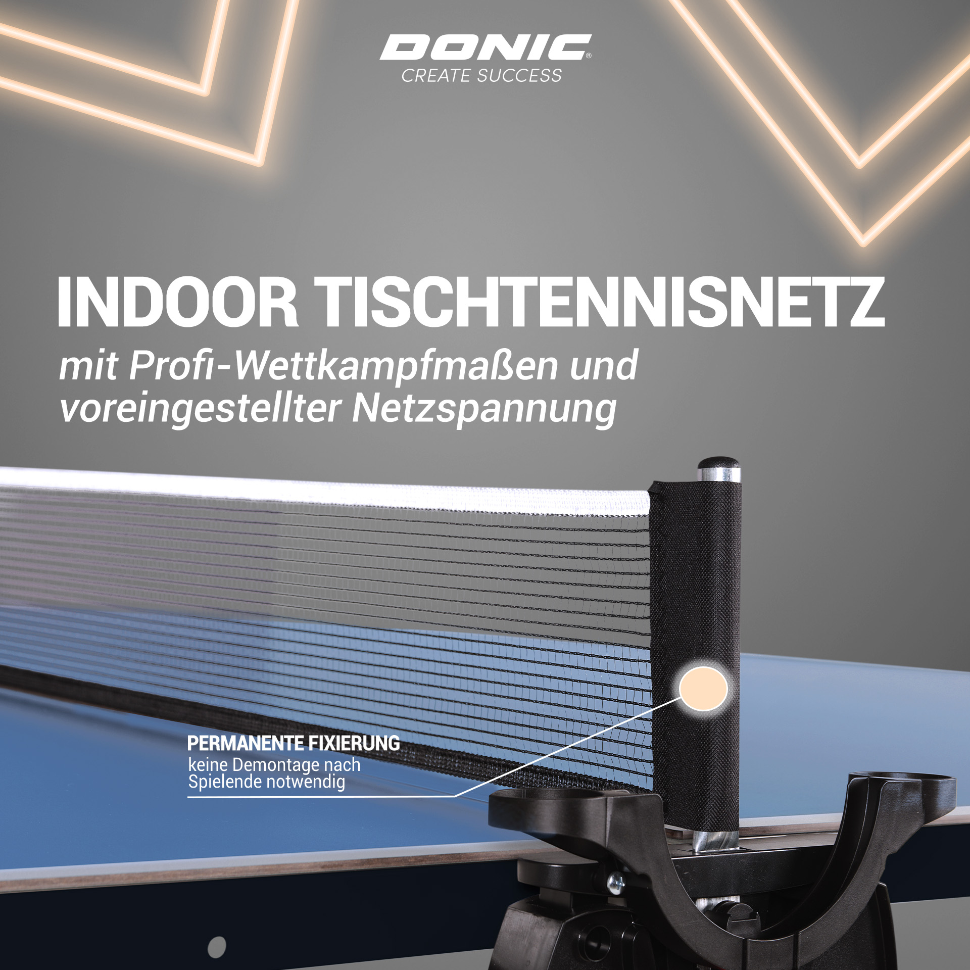 Tischtennis-Tisch DONIC Indoor Roller Fun, Indoor-Tischtennisnetz